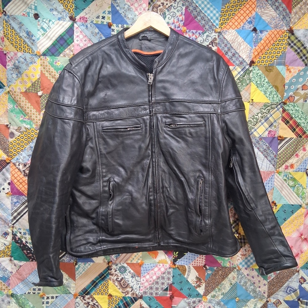 Zap Leather‎ and Cycle Motorcycle Jacket Size XL Removable Lining